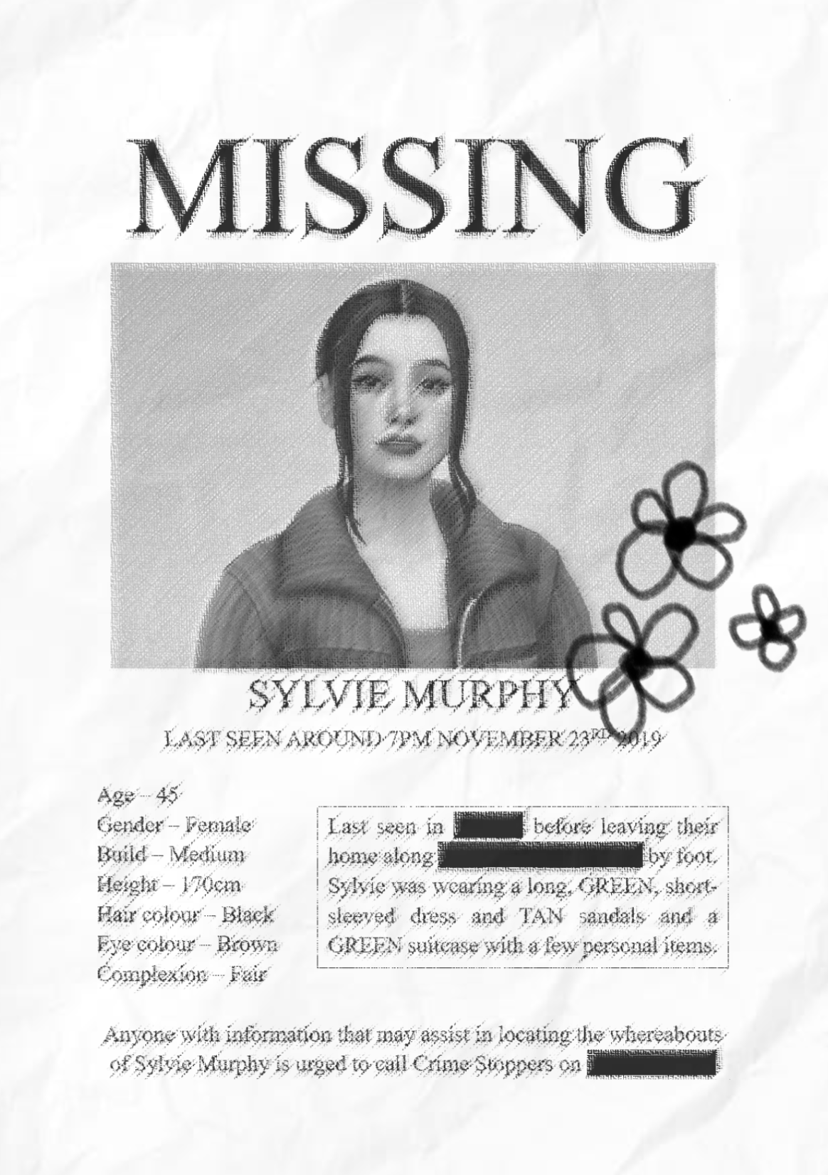 Sylvie Murphy, Missing.